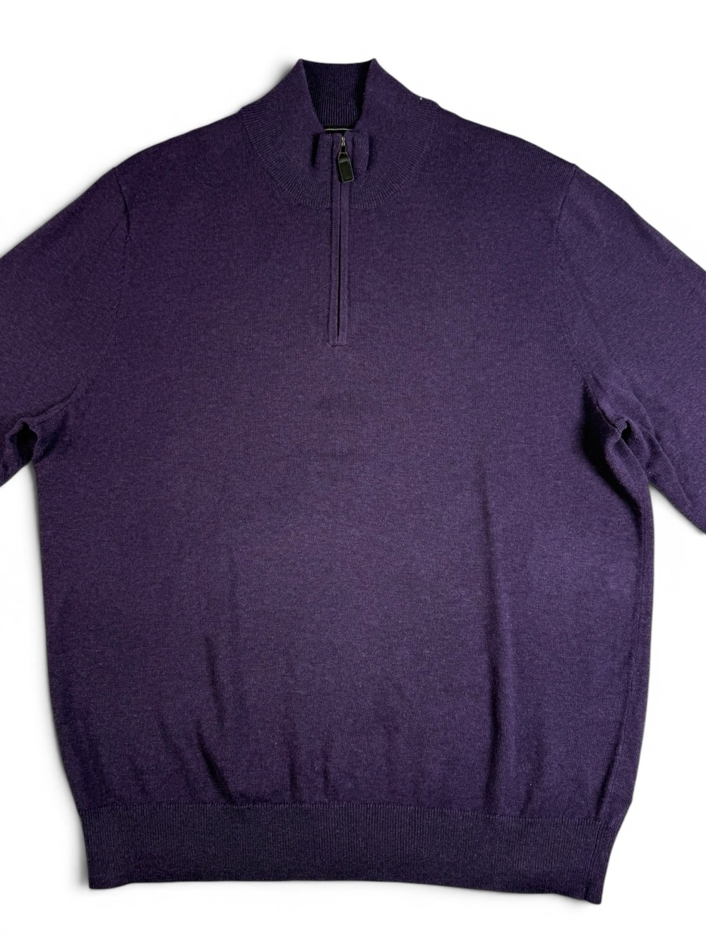Jos. A. Bank Traveler Pima Cotton Quarter-Zip Purple Men’s L - Picture 6 of 10